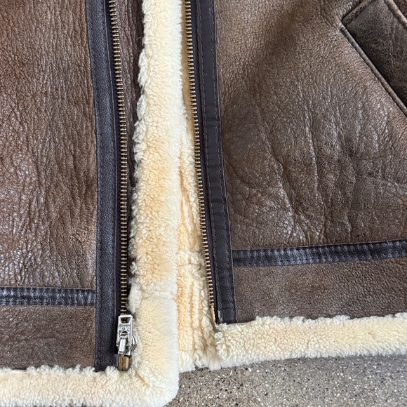 Vintage B-3 classic WWII sheepskin leather Bomber jacket - Picture 8 of 12